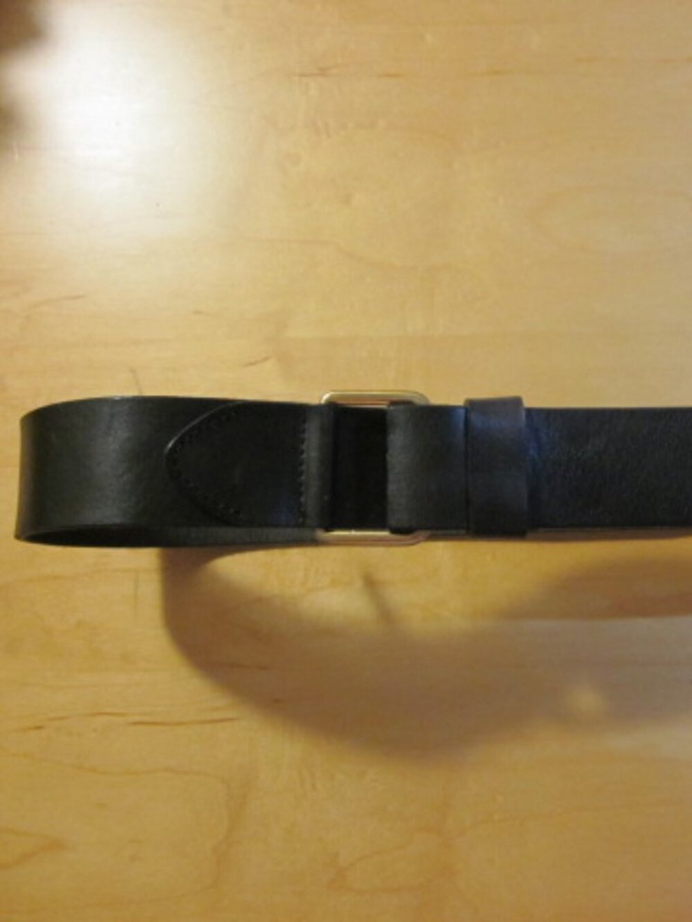 genuine leather belt by MNG (from MANGO) dark brown, fold over loop